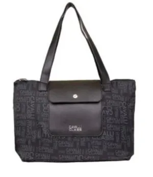 Just Cavalli class large black tote bag thumbnail 1