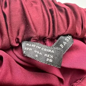 Zara Basic Burgundy Beaded Waist Maxi‎ Skirt Size S Burgundy Wine Red Boho thumbnail 5