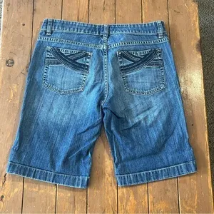 White House Black Market Nior Bermuda Blue Jean Shorts thumbnail 2