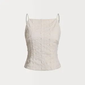 Rihoas Beige Textured Slim Cami Top thumbnail 5