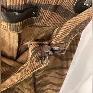 Brown Corduroy Zebra Print Mini Skirt thumbnail 5
