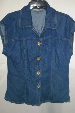 David Dart XL Jeans Shirt Top Plus Blue thumbnail 1