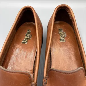 Vintage Dexter USA Shoes Womens Size 8 Brown Leather Moccasins Loafers Country thumbnail 3