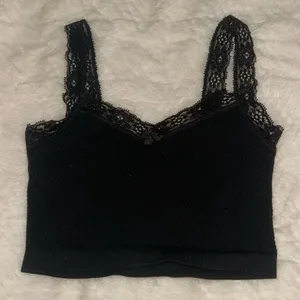 Urban Outfitters Black Lace Trim Tank Top Forever 21 thumbnail 1