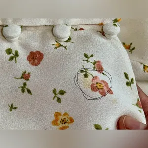 Reformation Cream Floral Long Sleeve Dress thumbnail 14