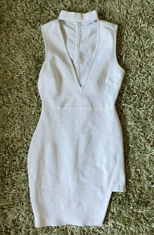 Missguided Bandage Choker Asymmetric Hem Bodycon Dress thumbnail 1