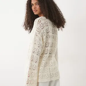 Miss Selfridge Tie Front Boho Cardigan in Cream NWT Size Small thumbnail 3