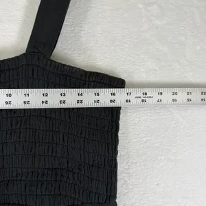 Quince Organic Cotton Gauze‎ Smocked Wide Leg Jumpsuit Square Neck Sleeveless XL thumbnail 3