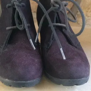 White Mountain Irma Heeled Lace Up Vegan Booties Black Size 7.5 thumbnail 5