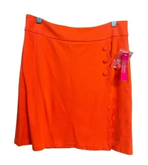 Catherines Orange Blaze Mock Wrap Skirt Sz 8 NWT thumbnail 1