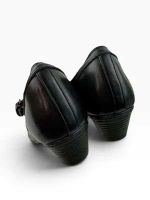 -Cobb Hill Laurel Mary Jane Womens Heels 9 Black Leather Comfort Soft Shoe thumbnail 5