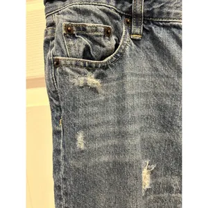 J.Crew Matchstick Jeans Womens 30 Blue Distressed Straight Leg Cotton RN77388 thumbnail 3