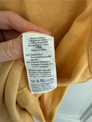 Madewell Mustard Yellow V-Neck Relaxed Cotton Blend Tank Top Large thumbnail 6