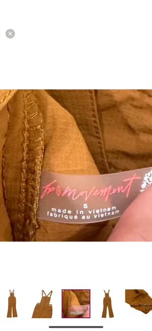 Free People New Cascade jumpsuit In the color Amber. Size:S thumbnail 9