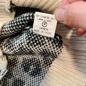 Staccato Black/Cream Distressed Long Sleeve Cheetah Print Sweater thumbnail 7