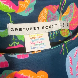 Gretchen‎ Scott Navy Blue Jungle Animal Print Side Tie Shift Dress Womens Small thumbnail 2