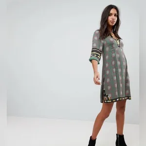Anthropologie Raga Elena Printed Embroidered Tunic Dress Size Small thumbnail 2