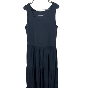 Soft‎ Surroundings Black Tiered Sleeveless Maxi Dress Womens Tall Large thumbnail 2