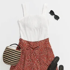 Anthropologie Maeve White Callie Side‎ Button Tank thumbnail 1
