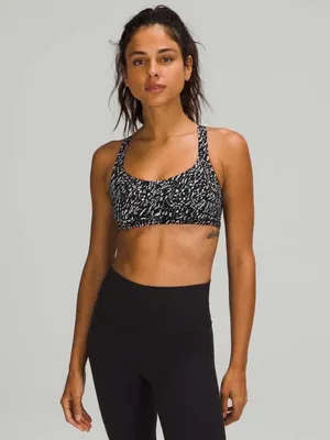 Lululemon Free to Be Bra Wild *Light Support, A/B Cup - Speckle Trail Black Multi / Highlight Yellow 6 thumbnail 7