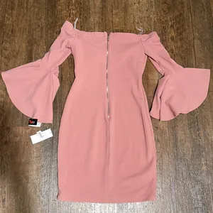 Teeze Me Dress Core Social Mauve Off Shoulder Size 5/6 thumbnail 8