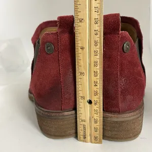 Sofft Bergamo Women US 7.5 M Red‎ Suede Leather Biker Ankle Chelsea Bootie thumbnail 9