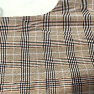 NEW NWT MODCLOTH Plaid Appeal Vest Jumpsuit Tan Brown Blue Sleeveless Retro 70s thumbnail 16