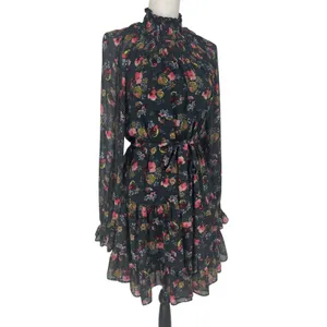 Cinq à‎ Sept Daija Belted Tiered Floral Print Chiffon Mini Dress thumbnail 8