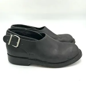 NANA Vintage Late 80s Early 90s Black Leather Single Buckle Shoes Size UK 4 US 6 thumbnail 2