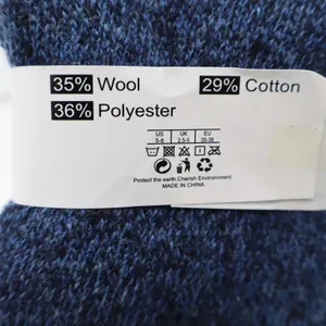Fashion Socks Wool Socks Womens 5-8 Crew Navy Blue Marled Knit New thumbnail 3