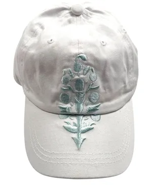 FP Movement Big Buti Baseball Cap Womens White Embroidered Floral Hat NWOT thumbnail 1