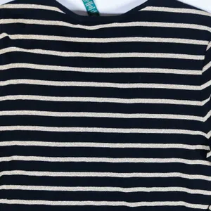 Lauren‎ Ralph Lauren Top Womens Large Black Gold Metallic Striped Long Sleeve L thumbnail 11