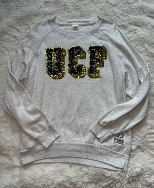 Victoria's Secret PINK x 5th & Ocean UCF Sequin Sweatshirt Size S thumbnail 1