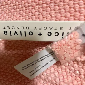 NWT ALICE + OLIVIA Leia strapless beaded mesh mini dress Pastel Pink 12 thumbnail 9