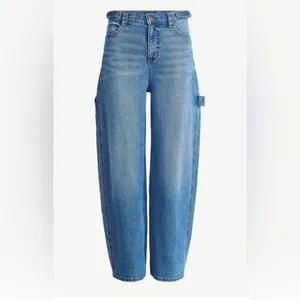 SCOOP Womens Baggy Carpenter Jeans Size 8 Distressed Adjustable Waist New thumbnail 6