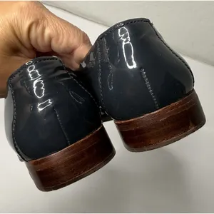 Louise et Cie Patent Leather Loafers Size 7M Blue Preppy Nerdy Glossy Slip On thumbnail 6