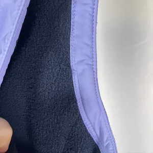 LL Bean Women's Regular Small Lavender Nylon Fleece‎ Lined Vest Zip Pockets thumbnail 8