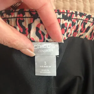 Chico's Red and Black Animal Print Skirt thumbnail 5