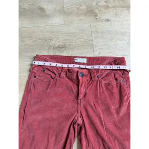 Free People Just Float On Corduroy Flare Jean fray hem wide leg Russet Acorn 26 thumbnail 8