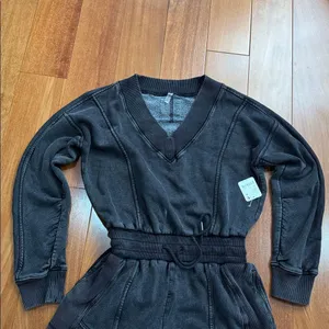 NWT Free People ‎ Movement Intercept Relaxed Fit Black Romper size XS thumbnail 5