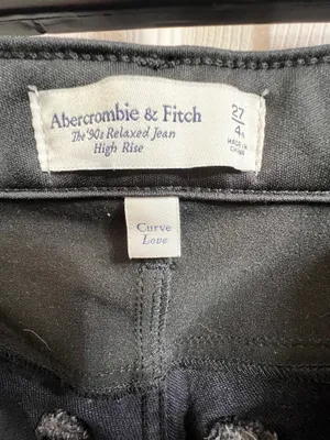 Abercrombie & fitch Mixed Fabric High Rise 90s Relaxed Jean size 27 thumbnail 6