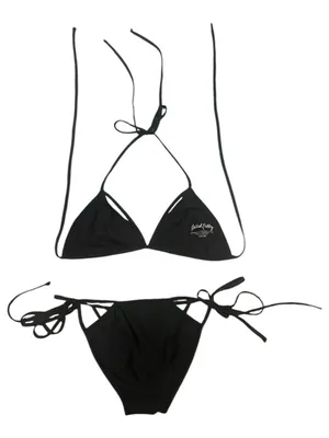 Revolve Rachel Pally Arden Black 2-piece String Triangle Bikini Set M thumbnail 6