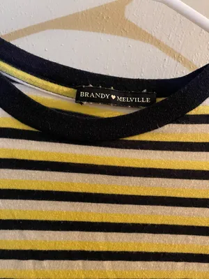 Brandy Melville Yellow Striped Shirt thumbnail 2