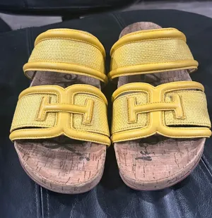 Sam Edelman Yellow Double-Strap Cork Slide Sandals thumbnail 1