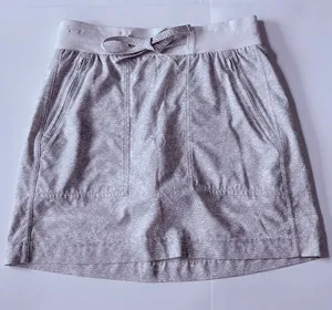 Athleta Cream & Light Green Patterned Skort Size Medium Athletic Skirt Shorts thumbnail 1