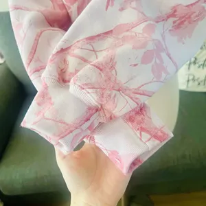 Abercrombie & Fitch Light Pink Camo Sunday Off-Shoulder Sweater thumbnail 8