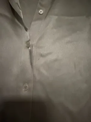 Babaton Women’s Long-Sleeve Satin Button-Up Shirt — Light Cream thumbnail 3