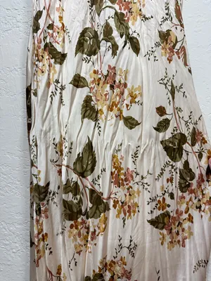 Reformation 100% Silk Floral Tie-Strap Maxi Dress - Size Large thumbnail 8