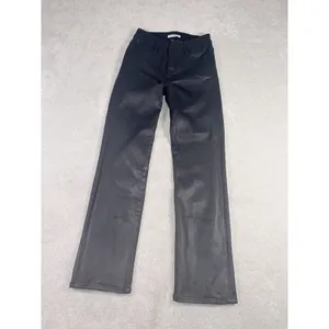 Good American Good Straight Coated jean in Black 0/25 thumbnail 2