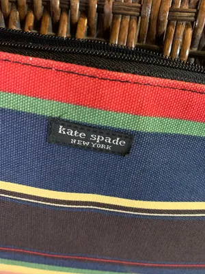 Kate Spade Multi-Color Stripe Canvas Purse thumbnail 2